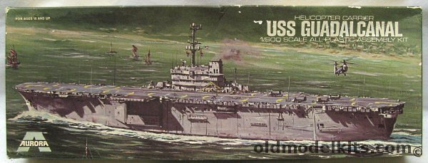 Aurora 1/600 USS Guadalcanal Helicopter Carrier, 718 plastic model kit